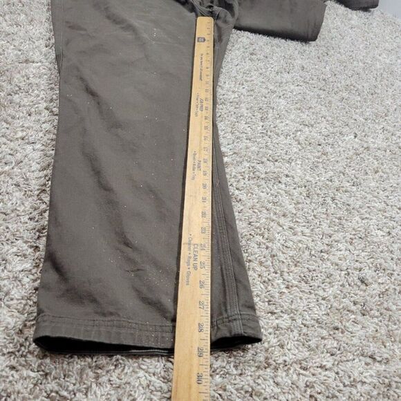 Duluth Trading Flex Fire Hose Jeans Mens 42x28.5 Tag 42x30 Brown Relaxed Flaws* - Picture 5 of 7